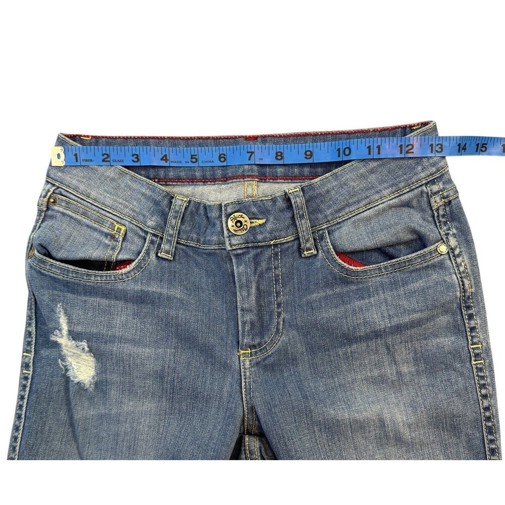 ALICE + OLIVIA Jeans Womens Size 4 Bell Bottoms Wide Leg Low Rise Distressed - Picture 5 of 14